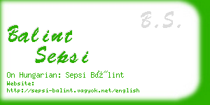 balint sepsi business card